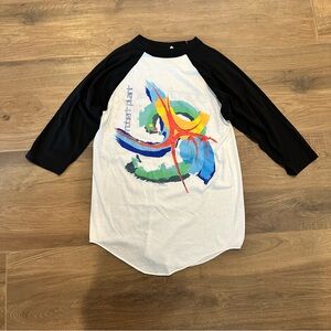 1985 Robert Plant World Tour baseball style graphic T-shirt 🎸